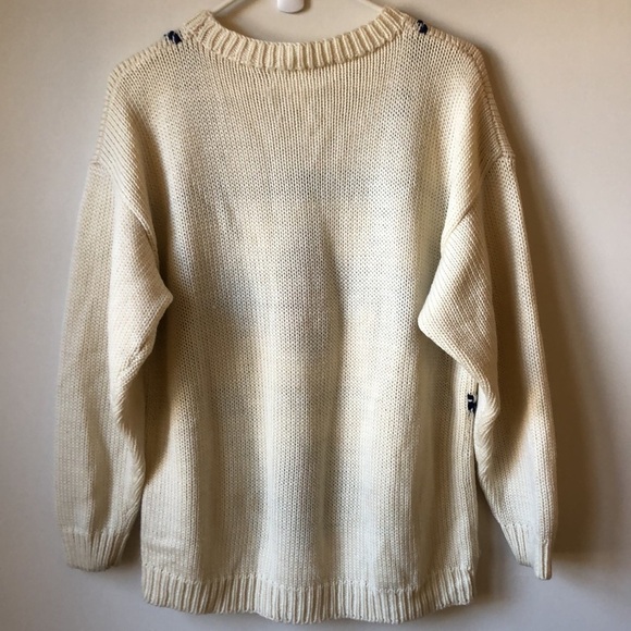 Vintage crew neck sweater Aztec south western knit pattern. Rib knit trim. - Picture 5 of 6